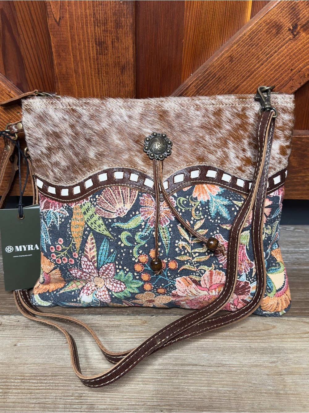 Myra Bag Dusa Crossbody Purse Cowhide NWT
